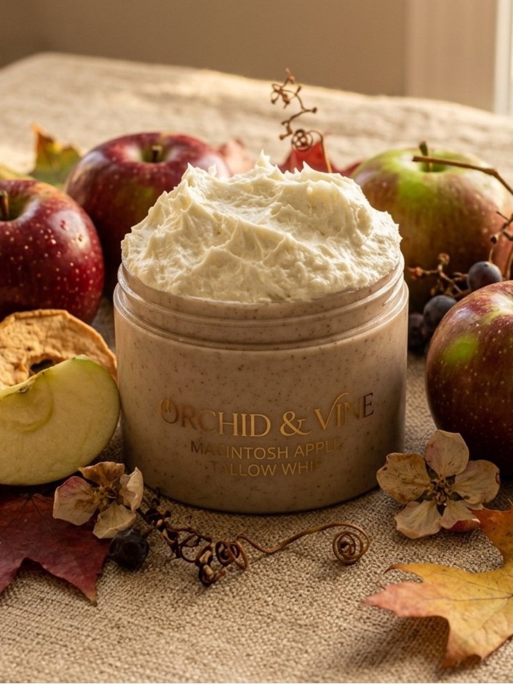 Orchid & Vine Macintosh Apple Whipped Body Butter  Skin Nutrition